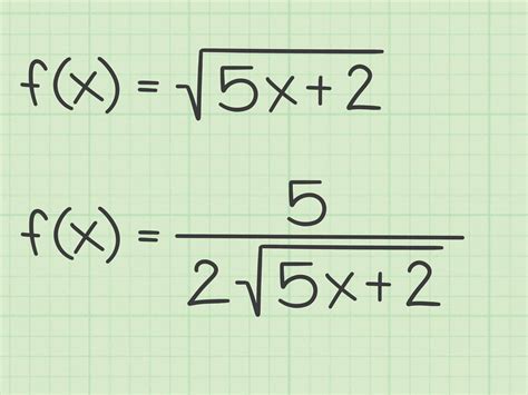 To solve the derivative of In(sqrt x), the chain rule has to be used for this process. . Derivative of sqrt x